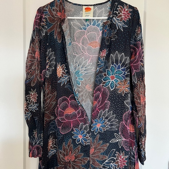 Farm Rio Blue Floral Maxi Dress - Picture 4 of 5